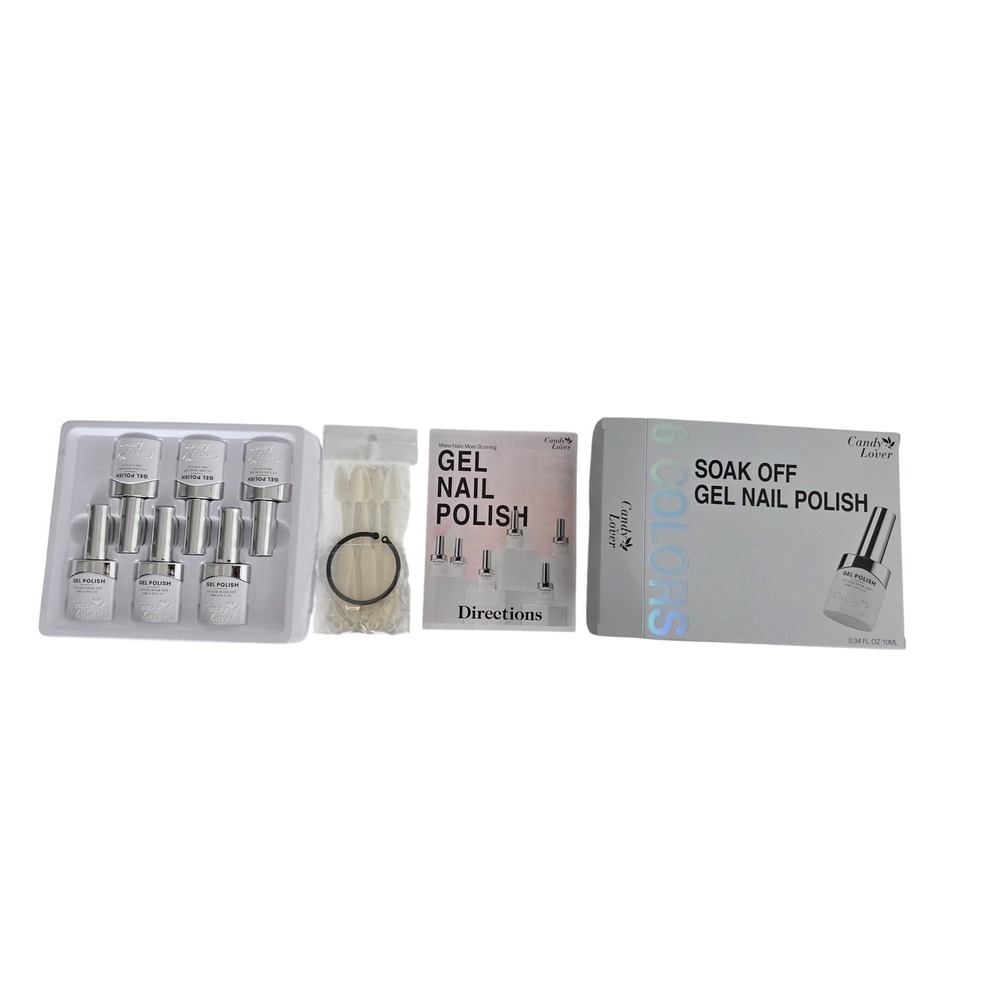 Candy Lover 6 Color Soak Off Gel Nail Polish Set 10ml UV LED Manicure Kit NEW - Picture 2 of 6